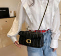 C Gold Buckle Bag - BLACK