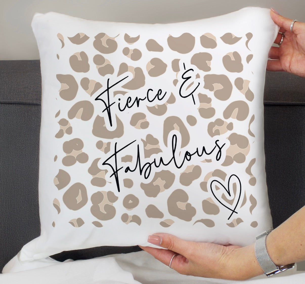 Personalised Leopard Print Cushion