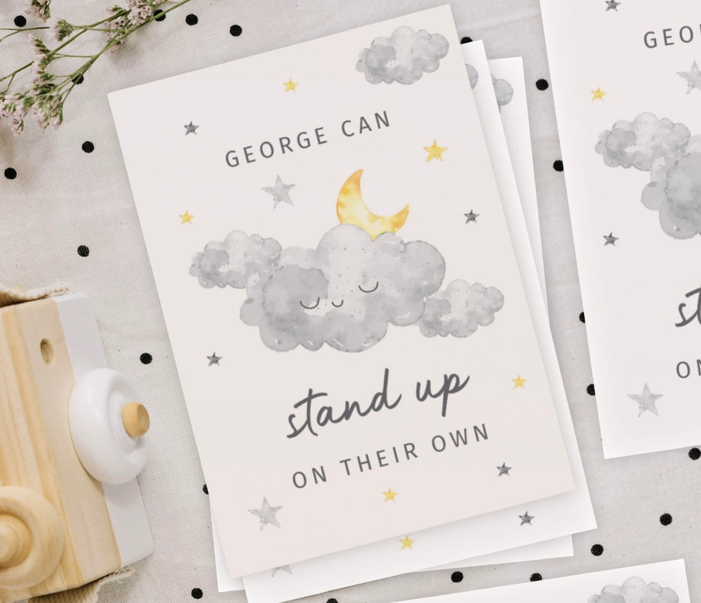 Personalised Cloud Baby Milestone Cards