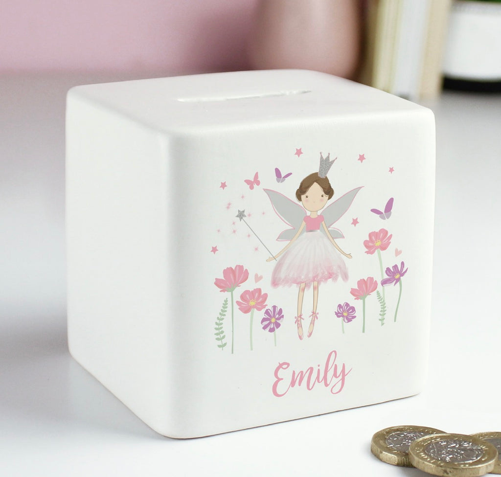 Personalised Fairy Ceramic Money Box