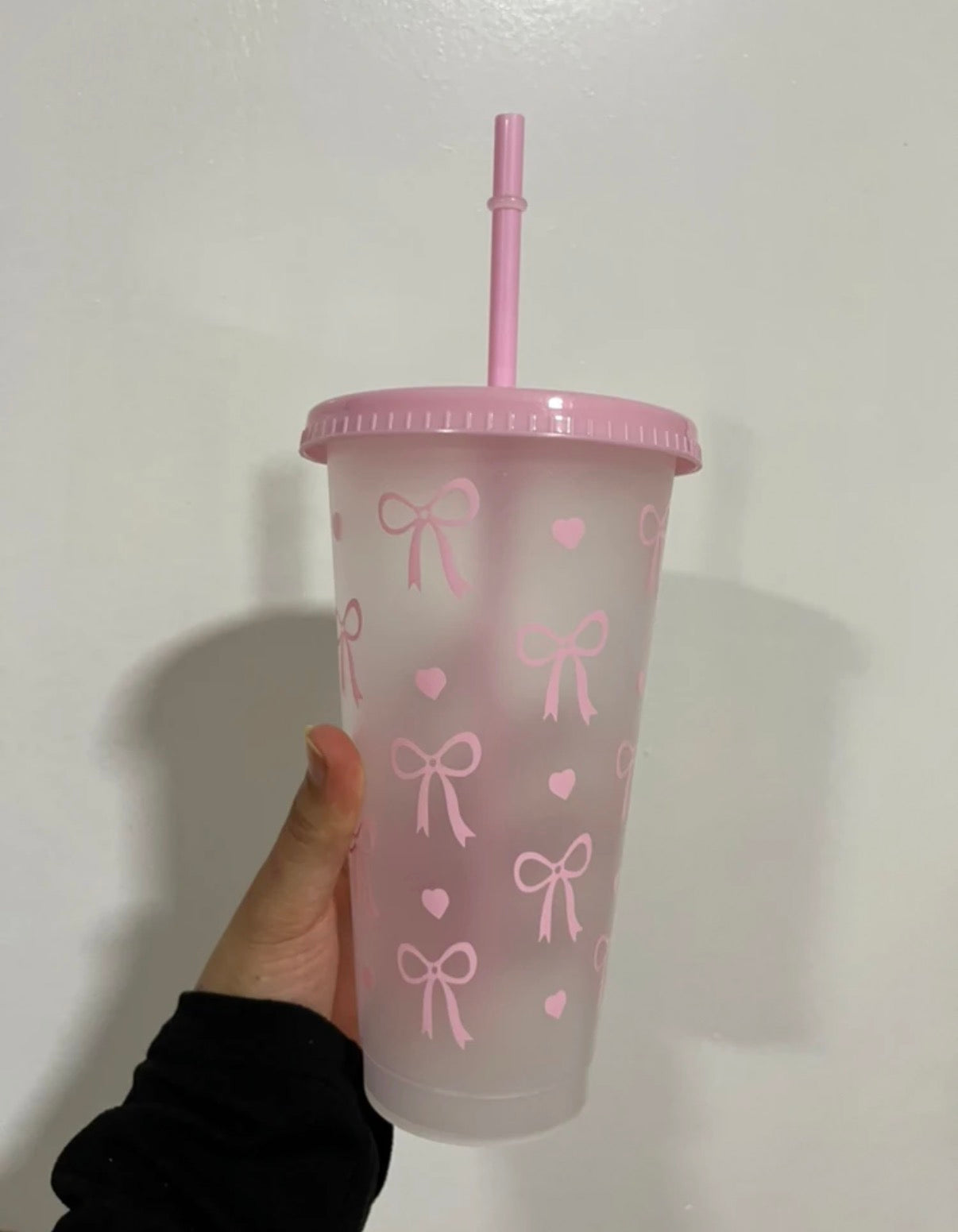 Bow Coffee Tumbler - PINK