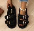 2 Strap Fluffy Slippers