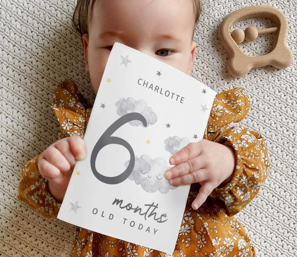 Personalised Cloud Baby Milestone Cards