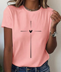 Cross Love Heart Tshirt
