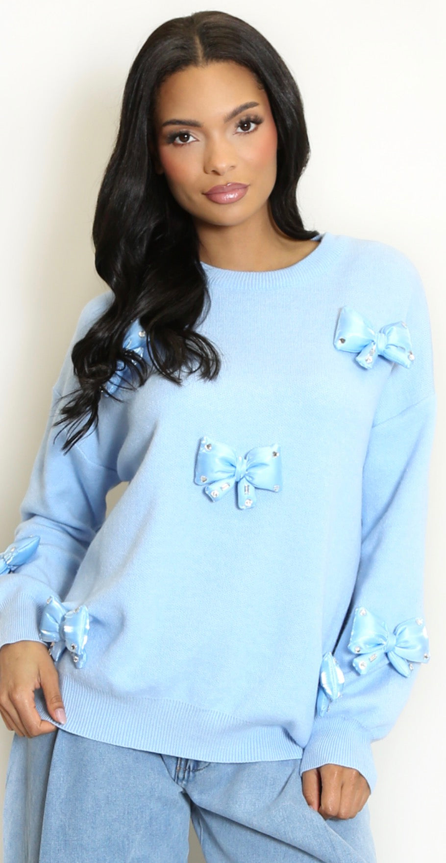 Bow Jumper - BLUE