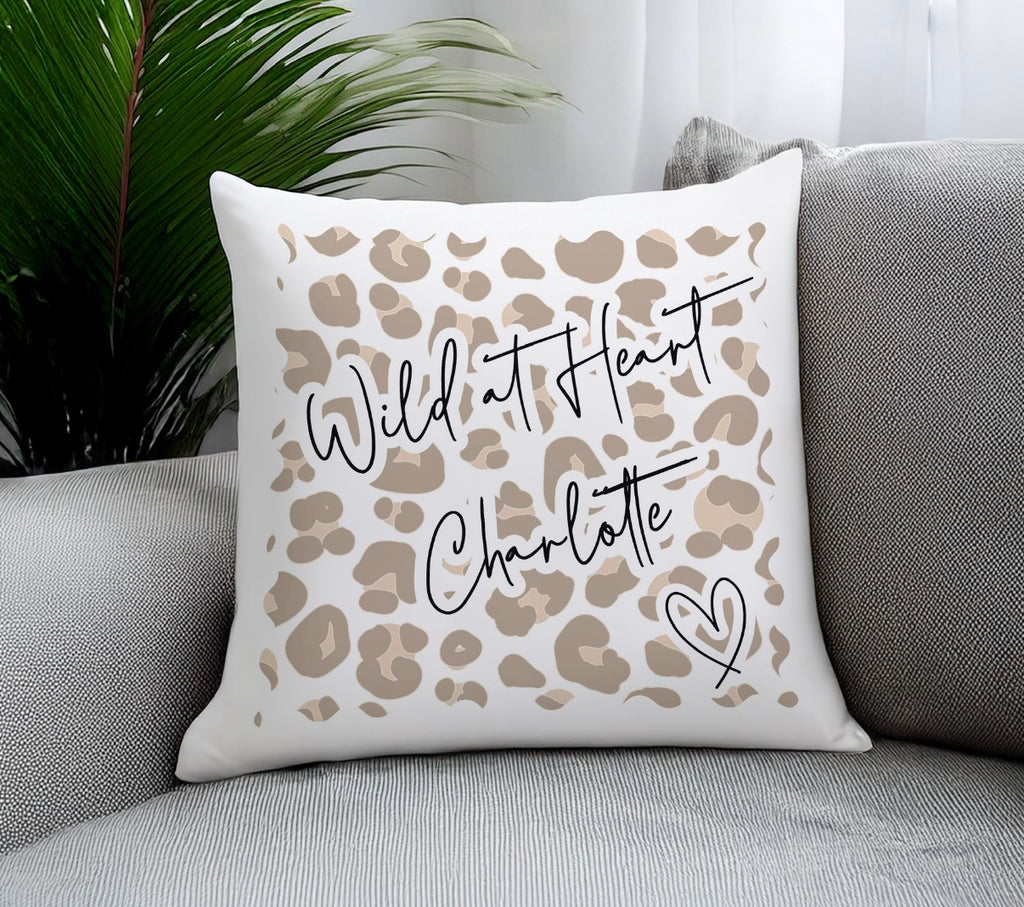 Personalised Leopard Print Cushion