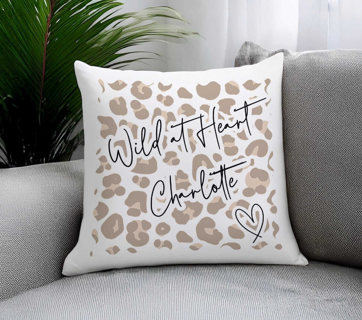 Personalised Leopard Print Cushion
