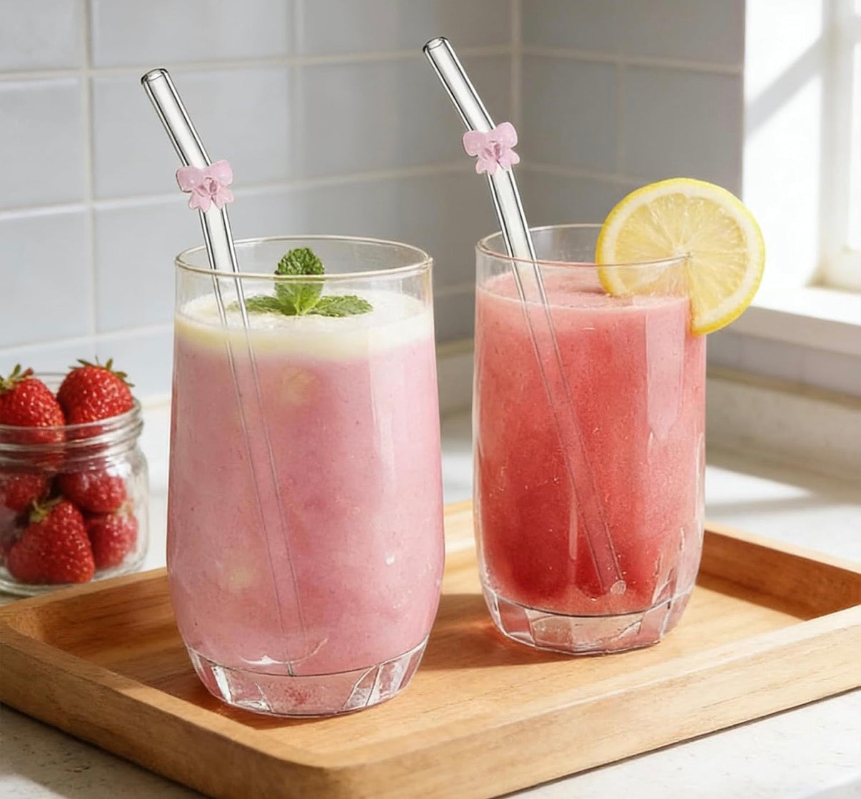 12 Pack Bow Straws
