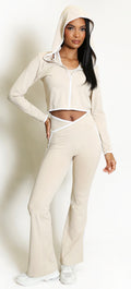 Zipper Flared Legging Set