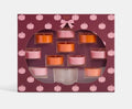 10 Pumpkin Tea Light Candles & Candle Holder