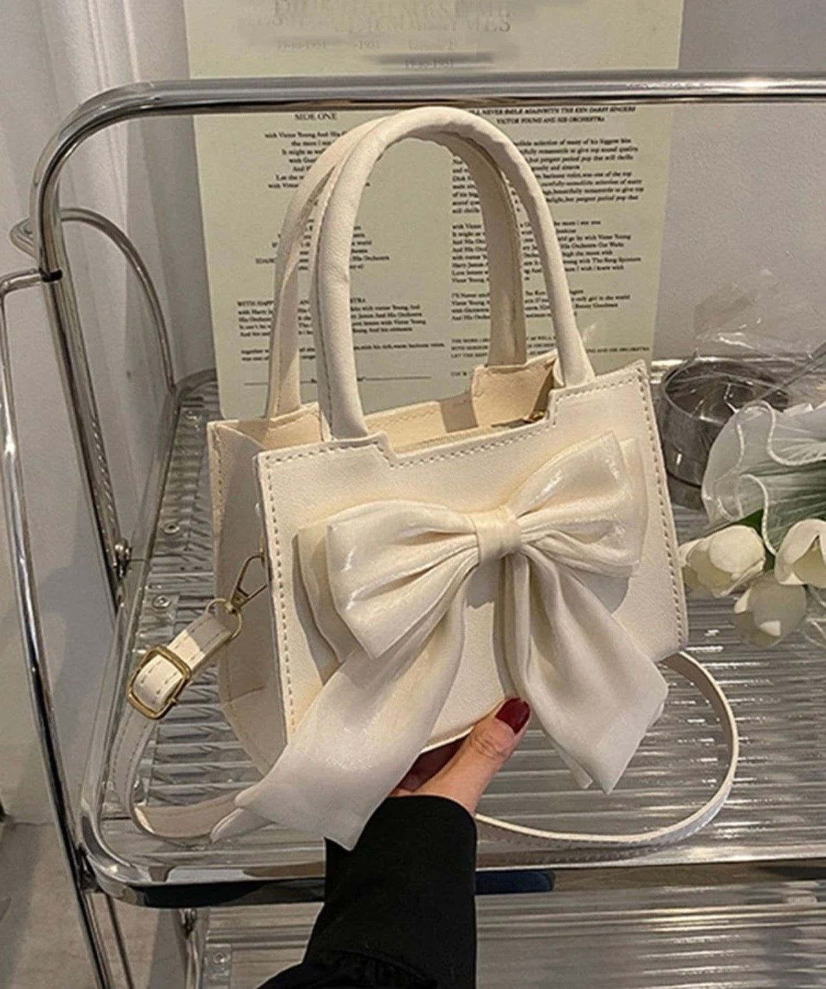 Bow Bag - BEIGE