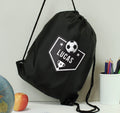 Personalised Football Banner Black Kit Bag