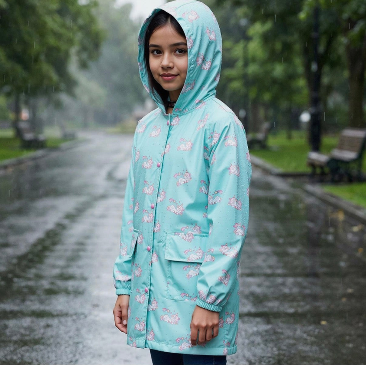 Girls Unicorn Raincoat