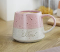 Personalised Name Pink Speckled Ceramic Mug