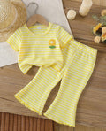 Floral Flare Pant Set - YELLOW