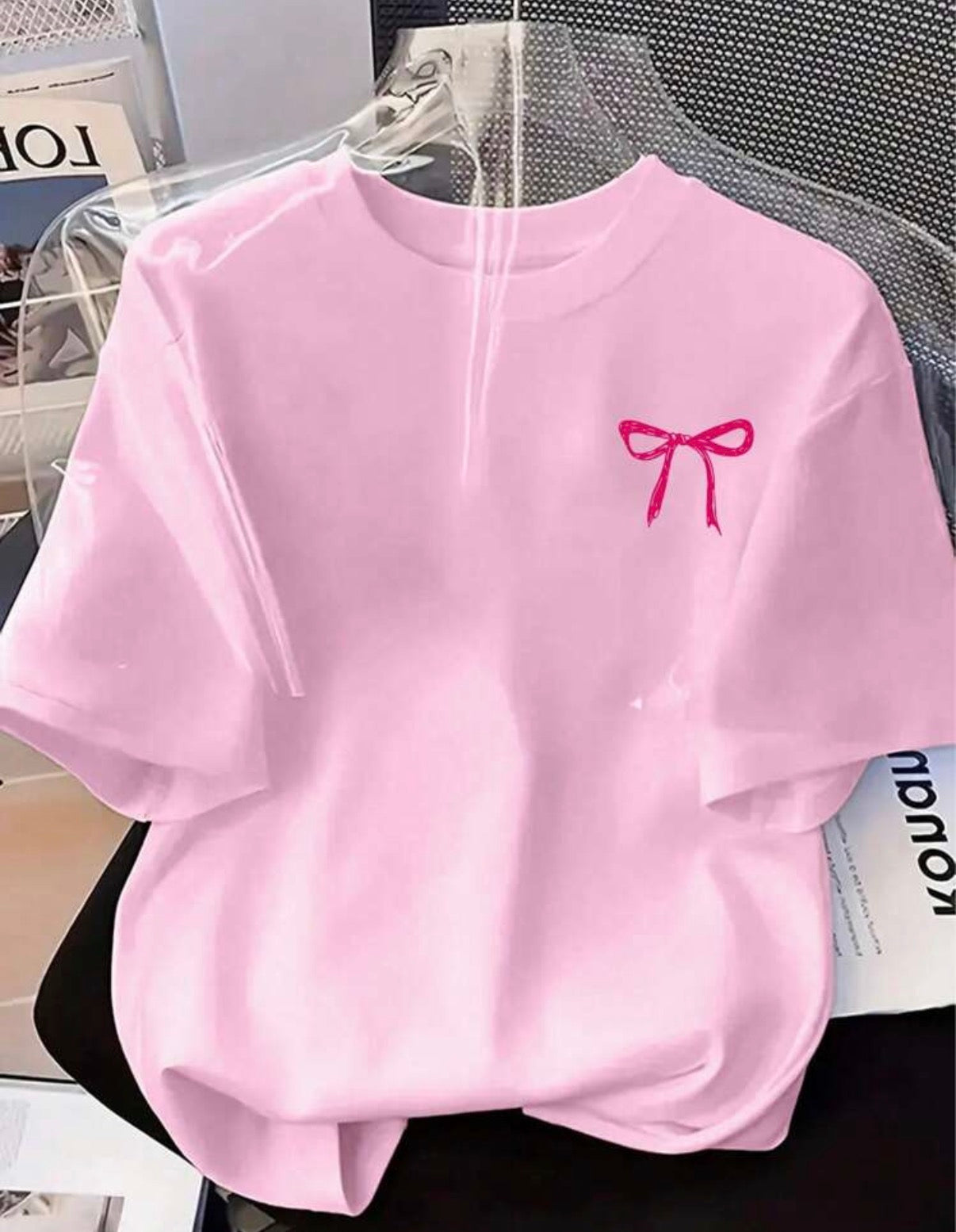 Bow Tshirt - PINK