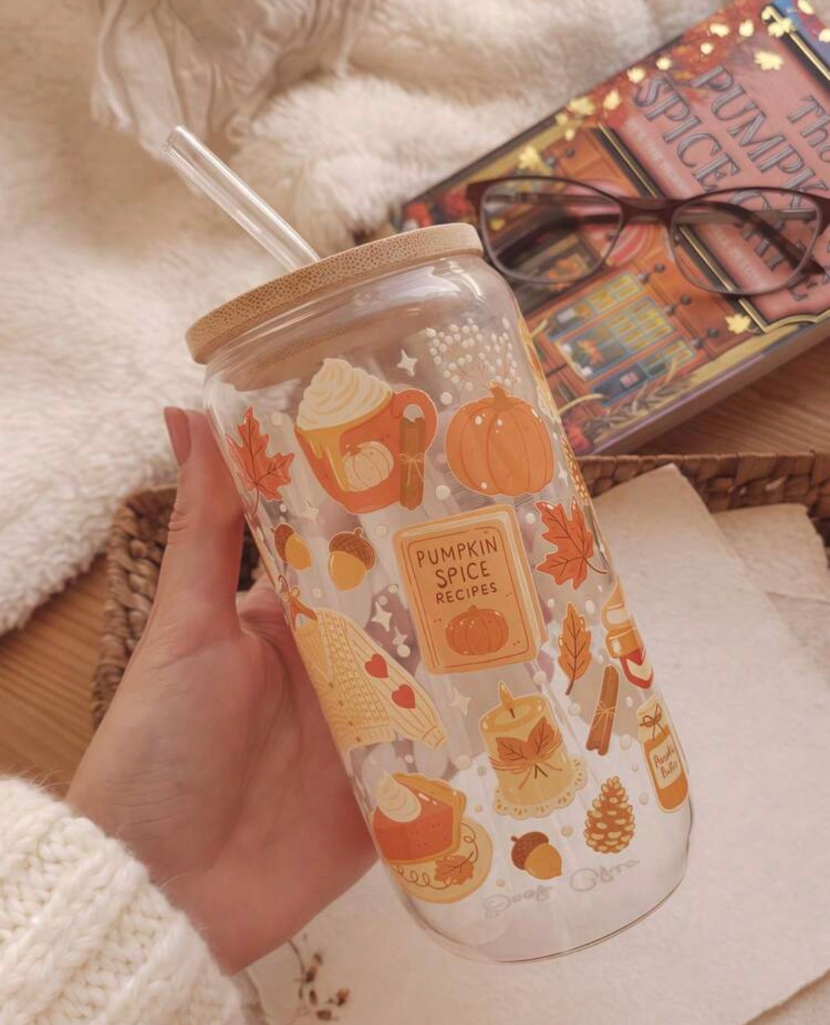 Pumpkin Spice Coffee Glass