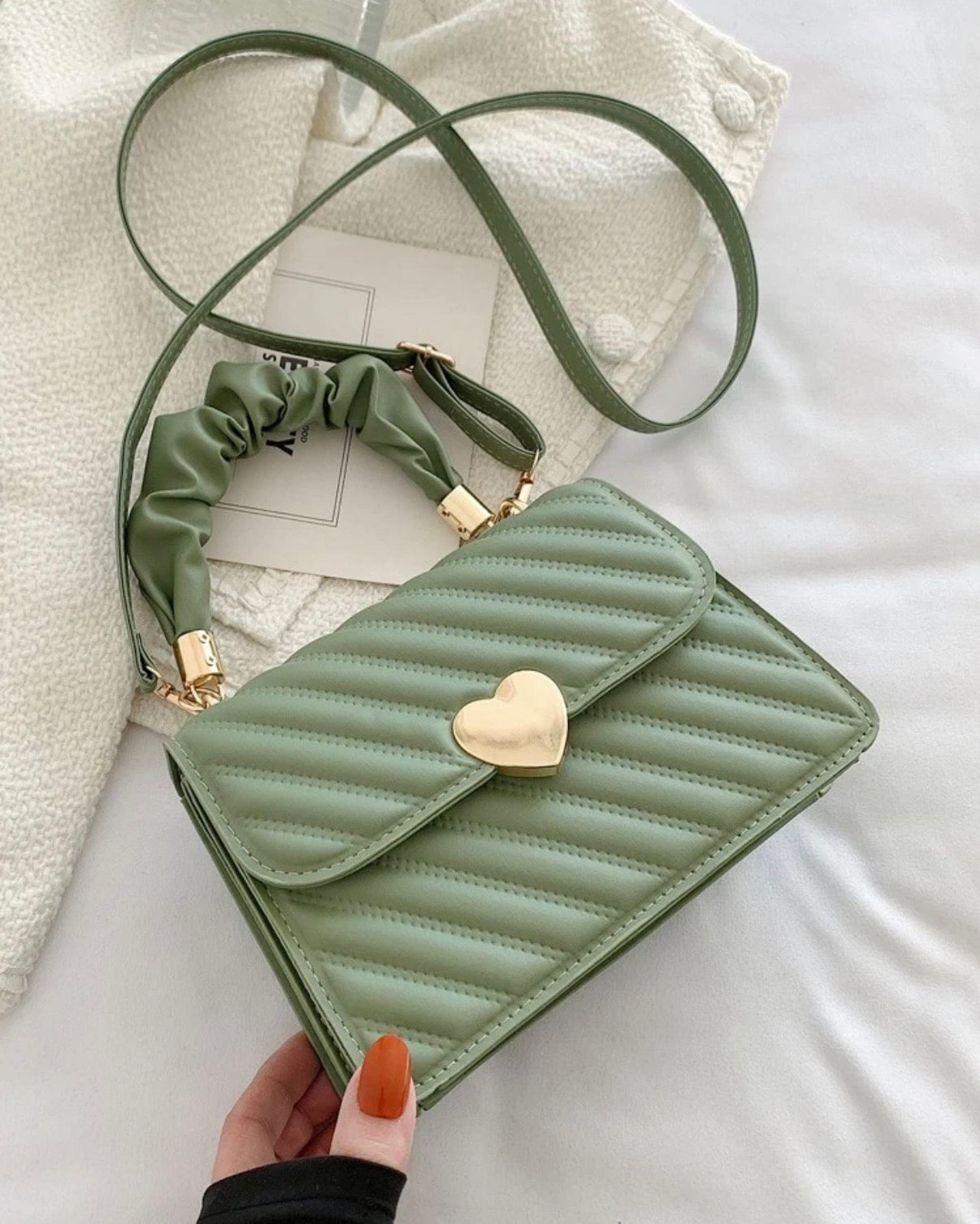 Love Heart Bag - MINT GREEN